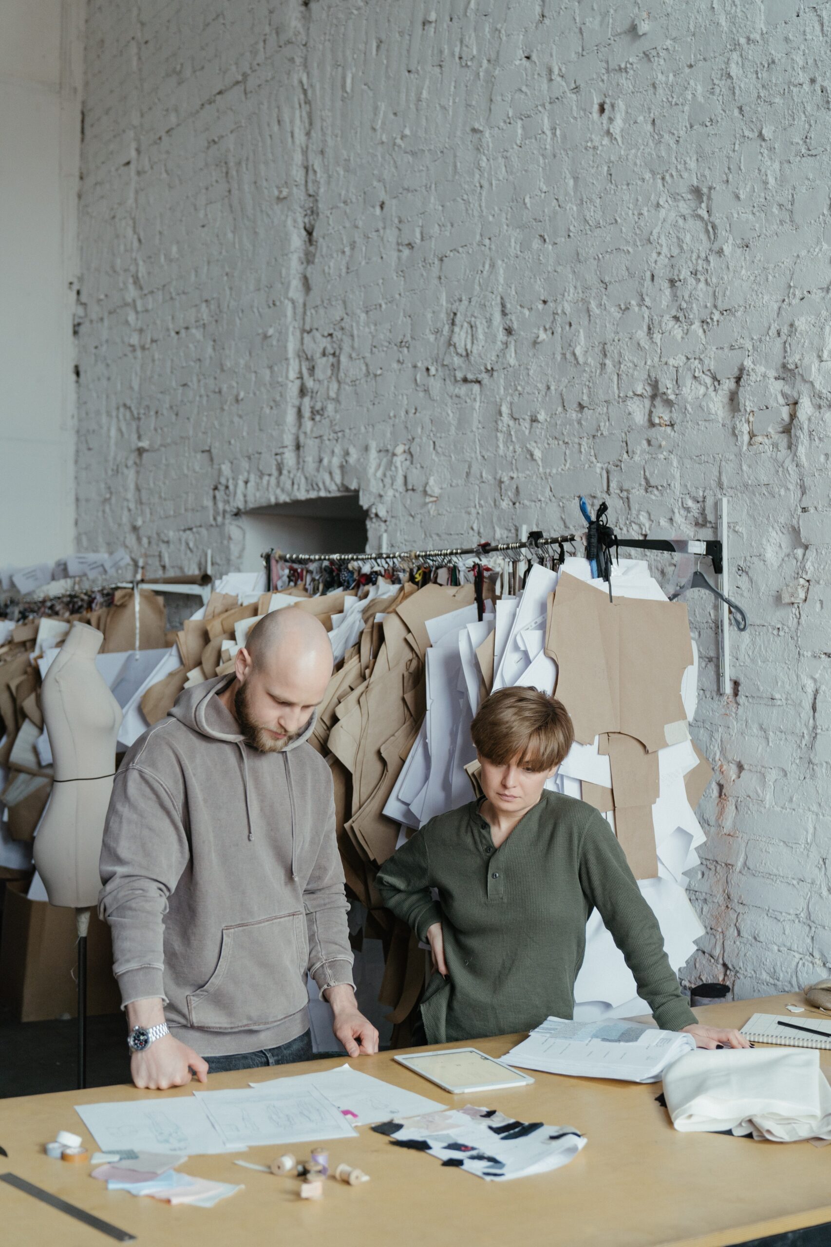 departamento de diseño en una fabrica de ropa